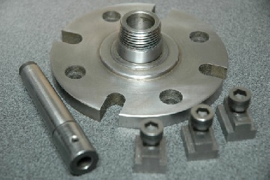 100 mm Back Plate Adaptor with Myford Thread Designed for Rotary Table + T  nuts